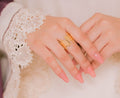 Golden Abstract Ring